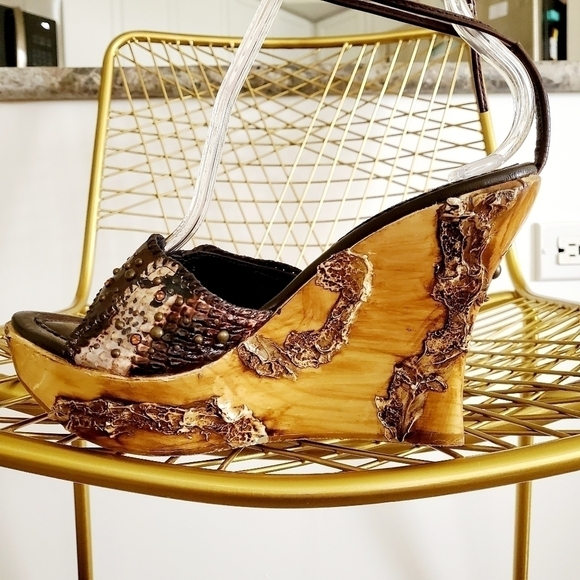 Steve Madden Luxe | Snakeskin Wedges - Picture 7 of 11